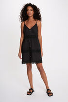 Dress with thin straps and V-neck black women