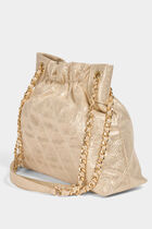 Sac métallisé jaune or femme
