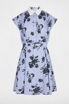 Sleeveless belted dress multicolor women