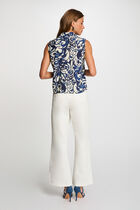 Chemise sans manches imprimée multicolore femme