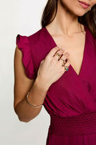 Sleeveless loose straight dress plum women