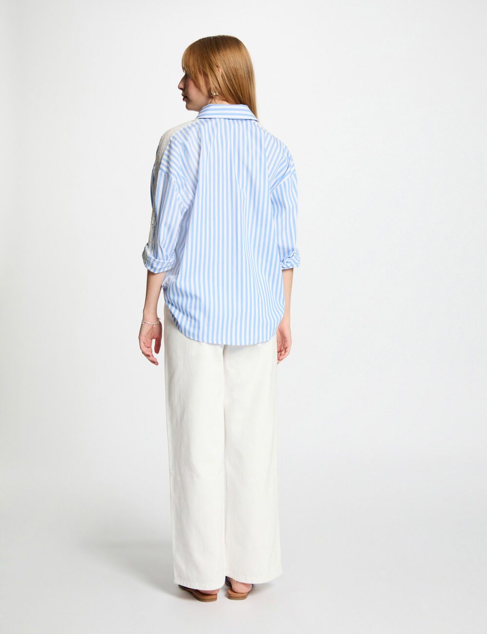 Striped long-sleeved shirt multicolor women