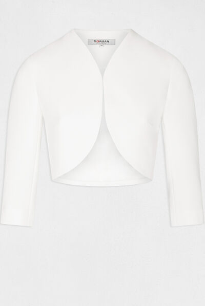 Straight jacket with 3/4-length sleeves ecru ladies'