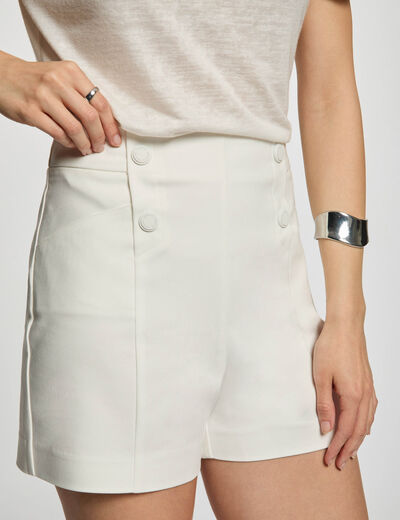 Straight shorts with darts white women