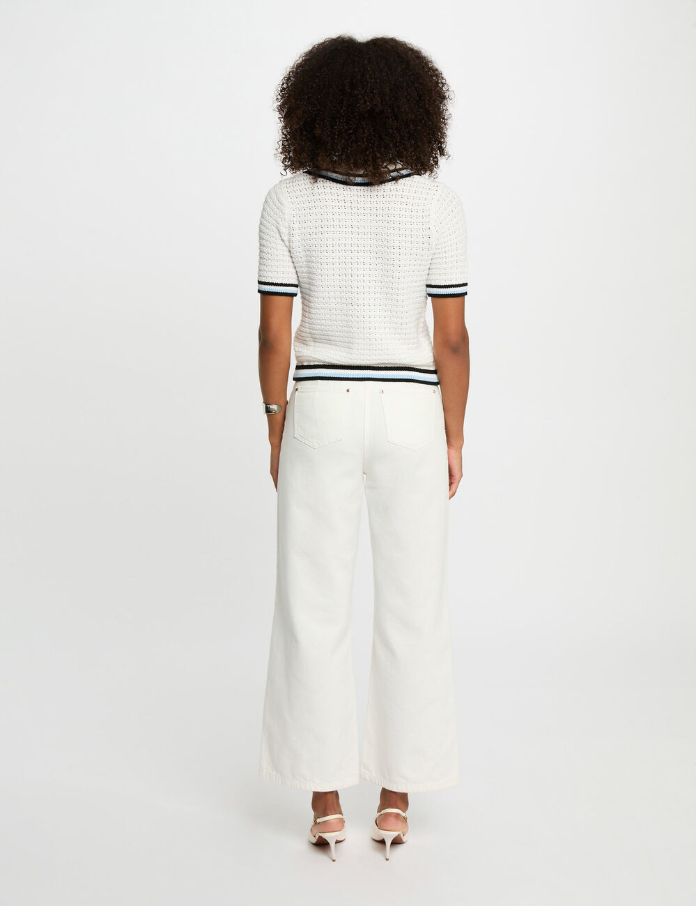 Cardigan short sleeves white women