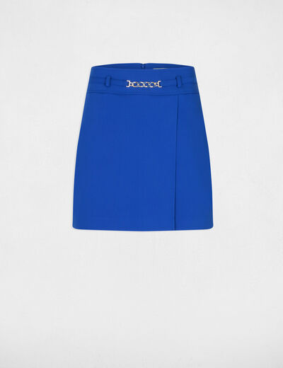Mini wrap skirt electric blue women