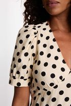 Mid-length dress with puff sleeves multicolor women