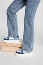 Baskets compens�es blanc femme
