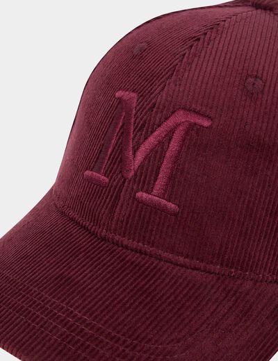 Corduroy cap plum women