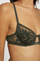 Underwire bra khaki green ladies'