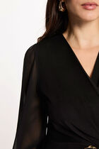 Short wrap dress black women