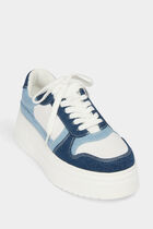 Baskets compens�es blanc femme