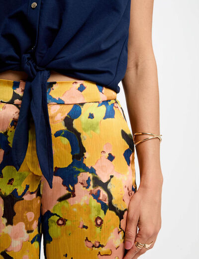 Printed wide leg trousers multicolor women