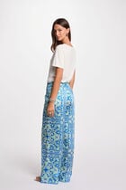Printed wide-leg trousers multicolor women