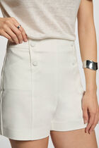 Straight shorts with darts white women