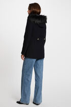 Double breasted coat navy women