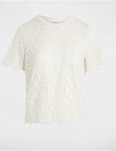 Short-sleeved t-shirt ivory women