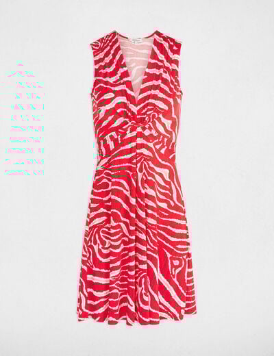 Printed fitted mini dress multicolor women