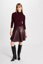 Mini skater 2 in 1 dress plum women