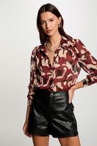 Chemise manches longues multicolore femme