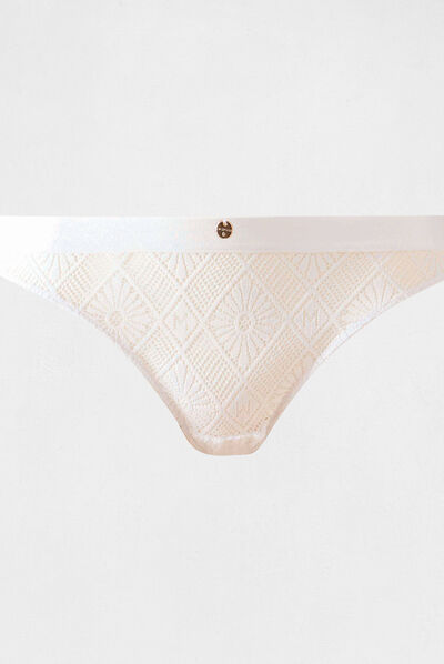 Lace brief white ladies'