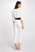 Straight jacket with 3/4-length sleeves ivory women