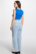 Sleeveless vest top electric blue women
