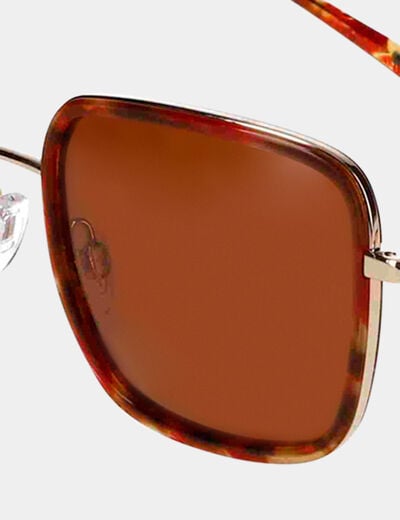 Square sunglasses brown women
