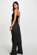 Crop top thin straps black women