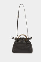 Bag with metal handles black women