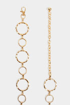 Belt with metal rings gold yellow women