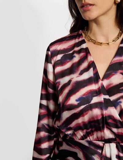 Short wrap dress multicolor women