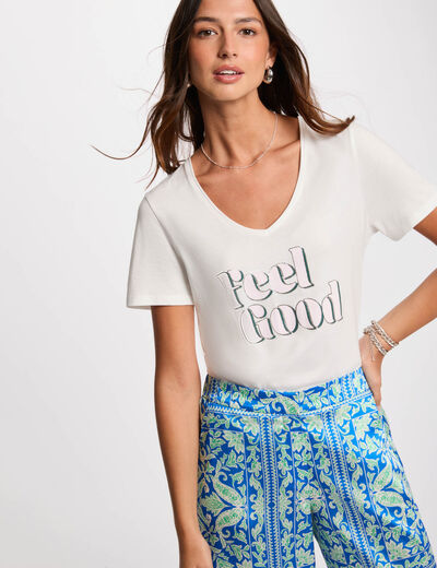 Slogan T-shirt white women