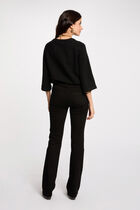 Bootcut jeans with flap pockets black women