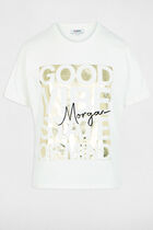 Round neck t-shirt white women