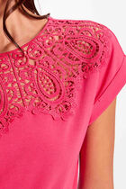 Short-sleeved t-shirt fuchsia pink women