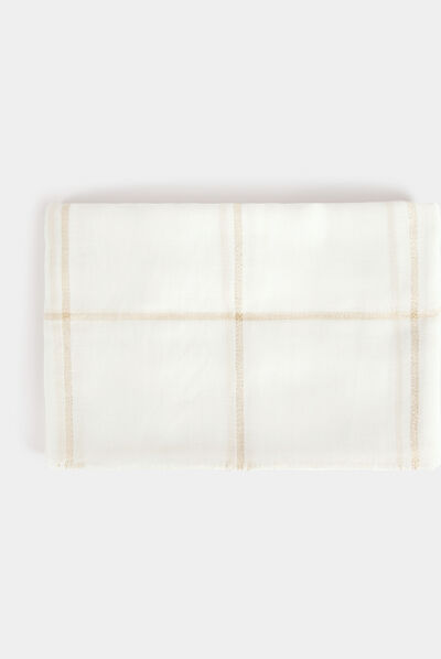 Scarf with check print gold ladies'