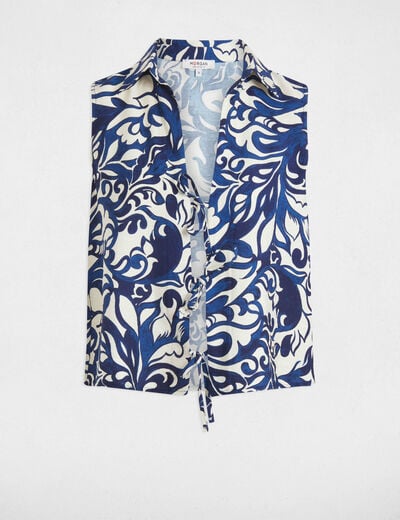 Printed sleeveless shirt multicolor women