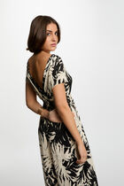 Printed maxi straight dress multicolor women