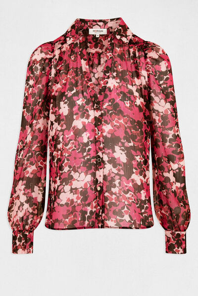 Long-sleeved shirt floral print multico ladies'
