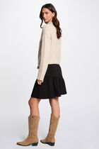 Striped mini skirt black women