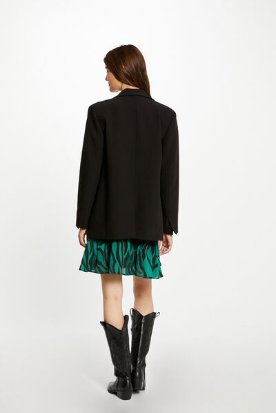 Oversize blazer black ladies'