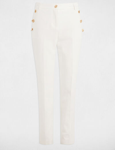 Cropped cigarette trousers white women