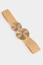 Elasticised braided belt sand women
