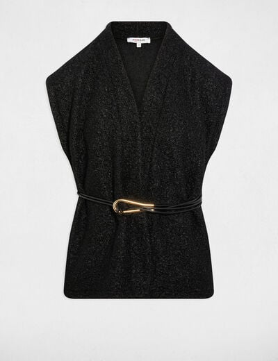 Sleeveless jacket black women