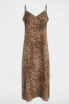 Robe midi droite imprimée multicolore femme