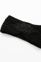 Bandeau avec détail en perles noir femme