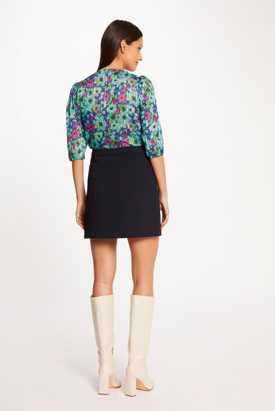 Shirt 3/4-length sleeves floral print multico ladies'