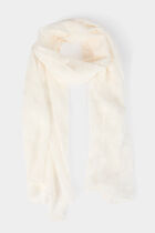 Scarf with polka dot print white women