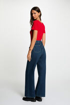 Fitted t-shirt with heart neckline red women